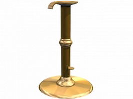 Brass candlestick 3d model preview