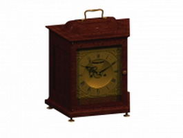 Antique swiss table clock 3d model preview