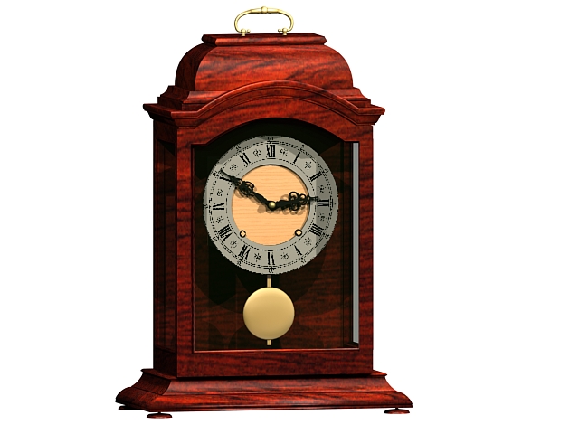 Italian pendulum clock 3d rendering