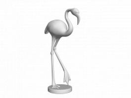 Outdoor crane statue 3d model preview