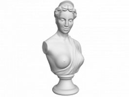 Woman statue with no arms 3d model preview