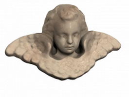 Marble angel statue 3d preview