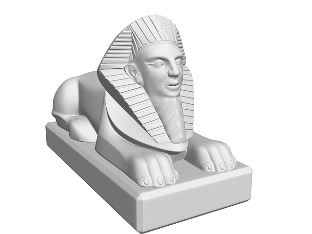 Sphinx sculpture 3d rendering