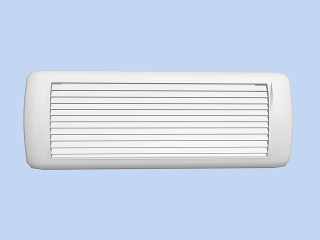 A split-type air conditioner 3d rendering