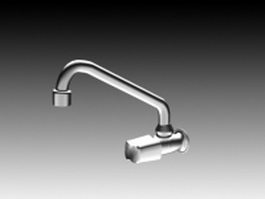 Fashionable kitchen faucet 3d model preview
