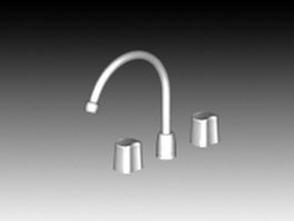 Mixer tap kitchen faucet 3d model preview