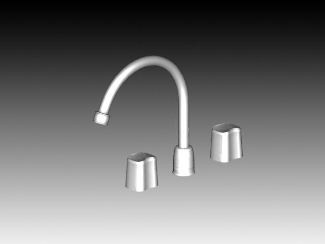 Mixer tap kitchen faucet 3d rendering