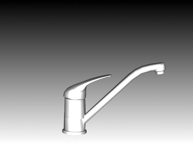 Economical casting tap kitchen faucet 3d rendering