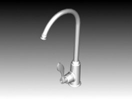 Single handle faucet 3d model preview