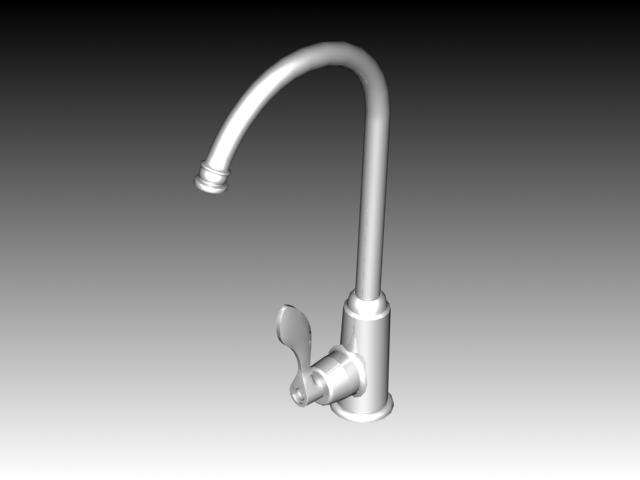 Single handle faucet 3d rendering