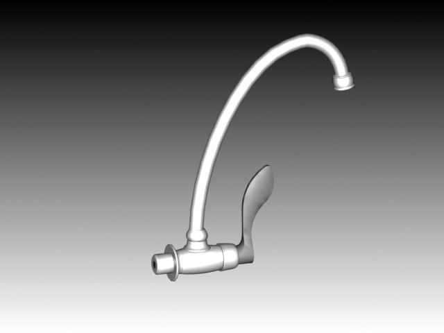 Single-hole kitchen faucet 3d rendering