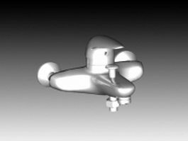 Wall mounted basin water tap 3d model preview
