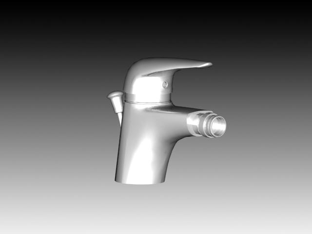 Single lever basin tap 3d rendering