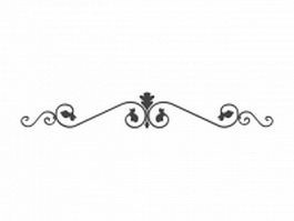 Ornamental wrought iron components 3d model preview