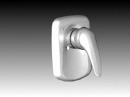 Shower faucet handle 3d model preview