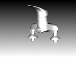 Bath & shower faucets mixer 3d model preview