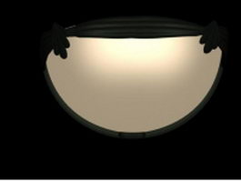 Rounded alabaster wall sconce 3d preview