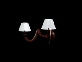 Wooded wall lamp 3d preview