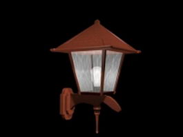 Antique wall lantern sconce 3d model preview