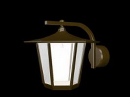 Garden wall lantern light 3d model preview
