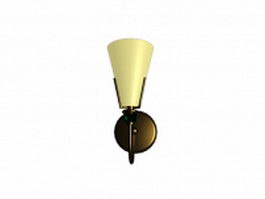 Bronze candle wall sconce 3d model preview