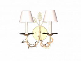 Luxury wall sconce light 3d model preview