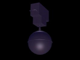Disco mirror sphere spotlight 3d model preview