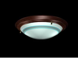 Round flush ceiling light 3d model preview