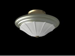 Semi flush mount ceiling lighting fixture 3d model preview