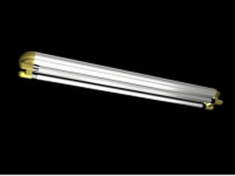 Ceiling fluorescent light fixture 3d model preview