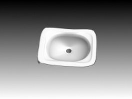 Undermount bathroom sink 3d model preview
