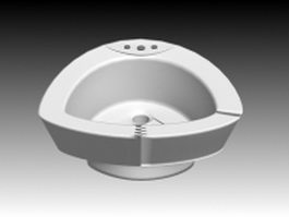 Modern decorative vessel sink 3d model preview