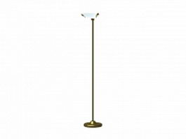 Brass torchiere floor lamp 3d preview