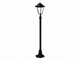 Old fashioned street lamp 3d model preview