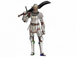 Swordsman character 3d model preview