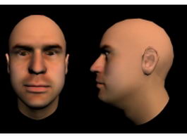Man head 3d model preview