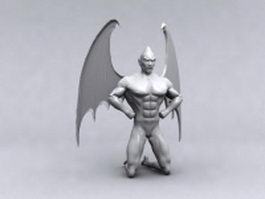 Winged demon 3d model preview