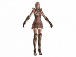 TERA - high elf female armor 3d model preview