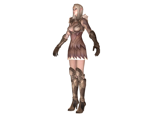 TERA - high elf female armor 3d model 3dsmax,Wavefront files free