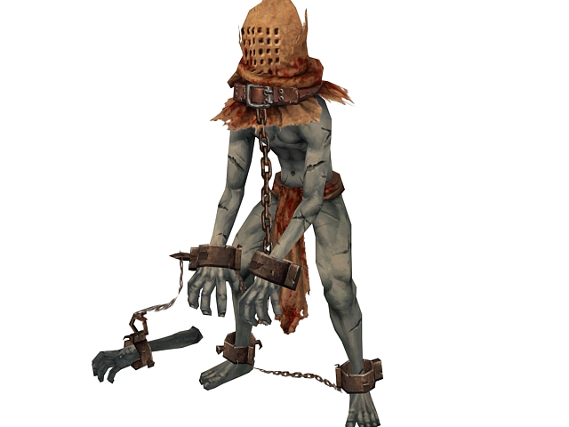 Zombie character design 3d rendering