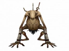 Mosnter zombie skeleton 3d model preview