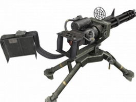 Gatling-type machine gun 3d model preview