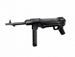 MP40 submachine gun 3d model preview