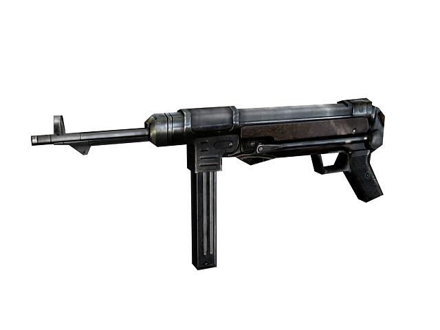 MP40 submachine gun 3d rendering