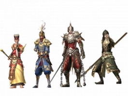 Atlantica online male characters collection 3d preview