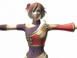 Dynasty warriors 7 female character 3d model preview