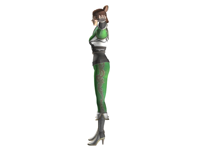 Dynasty warriors 7 - Female character Yue Ying 3d rendering