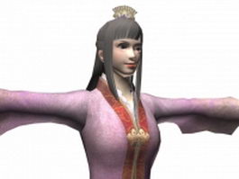 Chinese ancient girl 3d model preview