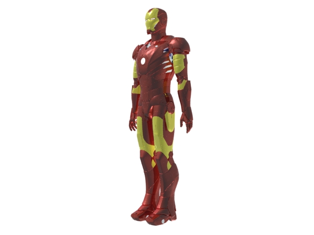 Iron man design 3d rendering