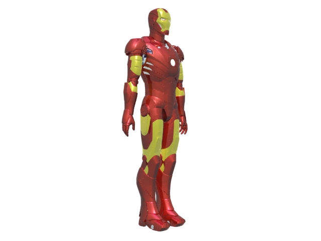 Iron man design 3d rendering